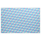 Waterverf blauw hart schattig hart stof (Yard (91,4 cm))