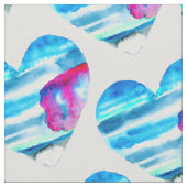 Waterverf blauw hart schattig hart stof (Close Up)