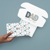 Waterverf blauw hart tissuepapier 