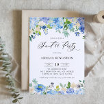 Waterverf Blauw Hydrangea Bloemzoet 16 Feest Kaart<br><div class="desc">Nodig gasten uit voor uw evenement met deze aanpasbare zoete 16 feestuitnodiging. Het beschikt over aquarel bloemenslingers van blauwe,  paarse en witte rozen,  anemonen en hortensia's. Personaliseer deze bloemenzoete zestien feestuitnodiging door uw evenementgegevens toe te voegen. Deze hortensia-uitnodiging is perfect voor lente- en winterverjaardagsfeestjes.</div>