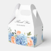 Waterverf Blauw Hydrangea Roze Rozen Gift Bruiloft Bedankdoosjes (Achterkant)