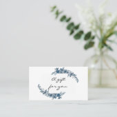 Waterverf blauw Indigo Flowers Cadeaubon Visitekaartje (Staand voorkant)