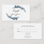 Waterverf blauw Indigo Flowers Cadeaubon Visitekaartje (Voorkant / Achterkant)