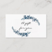 Waterverf blauw Indigo Flowers Cadeaubon Visitekaartje (Voorkant)