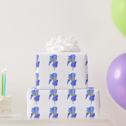 Waterverf blauw Iris-verlooppapier Cadeaupapier (Feestgeschenken)