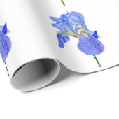 Waterverf blauw Iris-verlooppapier Cadeaupapier (Rol Hoek)