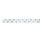 waterverf blauw jellyvisstrand ontwerp satijnen lint (Voorkant)