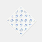 waterverf blauw jellyvisstrand ontwerp servetten (Hoek)