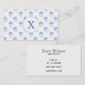 waterverf blauw jellyvisstrand ontwerp visitekaartje (Voorkant / Achterkant)