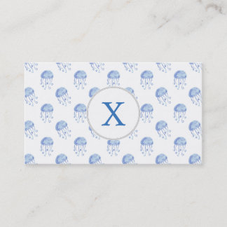 waterverf blauw jellyvisstrand ontwerp visitekaartje