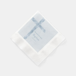 waterverf blauw kruis Baptisme Servet