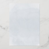 waterverf blauw kruis Bevestiging Folie Uitnodiging (Achterkant)