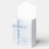 waterverf blauw kruis doop gunstbox bedankdoosjes (Geopend)