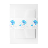 Waterverf blauw-kunstbruinbruindarm uitnodigingen wikkel (Voorkant Voorbeeld)