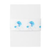 Waterverf blauw-kunstbruinbruindarm uitnodigingen wikkel (Achterkant Voorbeeld)