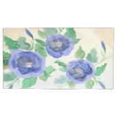 Waterverf blauw kussensloop (Voorkant-Links)