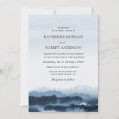 Waterverf blauw landschap natuur geïnspireerd Brui Kaart (Voorkant)