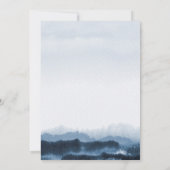 Waterverf blauw landschap natuur geïnspireerd Brui Kaart (Achterkant)