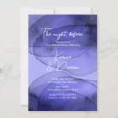 Waterverf blauw lavender Rehearsal Dinner Kaart (Voorkant)