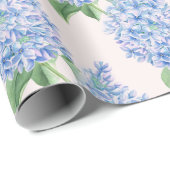 Waterverf blauw Lila patroon Cadeaupapier (Rol Hoek)