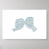 Waterverf blauw lint boog poster (Voorkant)