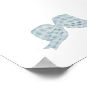 Waterverf blauw lint boog poster (Hoek)