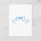 Waterverf Blauw Lint Luier Raffle Informatiekaartje (Achterkant)