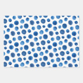 Waterverf blauw nautisch patroon. Walvis, stip Inpakpapier Vel (Voorkant 2)