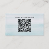 Waterverf blauw nautische bruiloft. Elegant script Informatiekaartje (Achterkant)