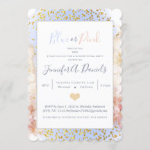 Waterverf Blauw of Roze Genderfeest Partij