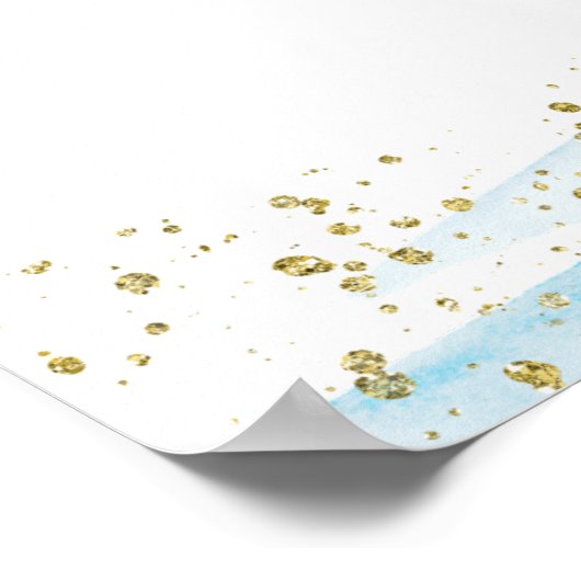 Waterverf Blauw of Roze Stemming Poster (Hoek)