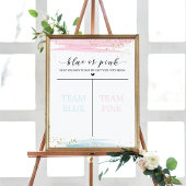 Waterverf Blauw of Roze Stemming Poster