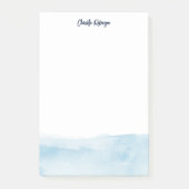 Waterverf blauw ombre gepersonaliseerd post-it® notes (Voorkant)