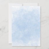 Waterverf blauw onder het zeeen baby shower kaart (Achterkant)