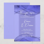 Waterverf blauw paars lavendel Oefenavondmaal  Kaart (Voorkant / Achterkant)