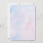 Waterverf blauw Paars Lila ventilator Vrijgezellen Kaart (Achterkant)