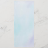 Waterverf Blauw Paars Lila ventilatormenu Kaart (Achterkant)