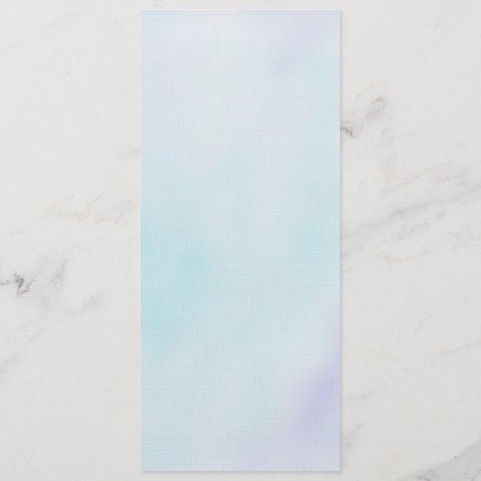 Waterverf Blauw Paars Lila ventilatormenu Kaart (Achterkant)