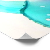 waterverf blauw paars poster (Hoek)