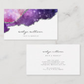 waterverf blauw paars roze agens visitekaartje (Voorkant / Achterkant)