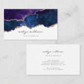 waterverf blauw paars vliegveld visitekaartje (Voorkant / Achterkant)