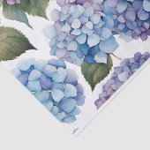 Waterverf Blauw, Paarse Hydrangea Flowers Tissuepapier (Detail)