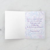 Waterverf Blauw Paarse Lila Bloem Wedding Kaart (Binnen)