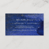 Waterverf blauw penseelstreek Visitekaartje (Achterkant)