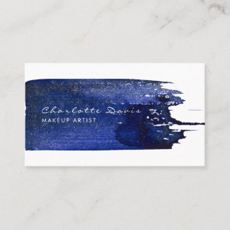 Waterverf blauw penseelstreek Visitekaartje