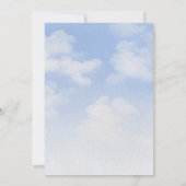 Waterverf blauw romance paar bruiloft kaart (Achterkant)