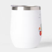 Waterverf Blauw Rood Bloemen Vrijgezellenfeest (Rechts)