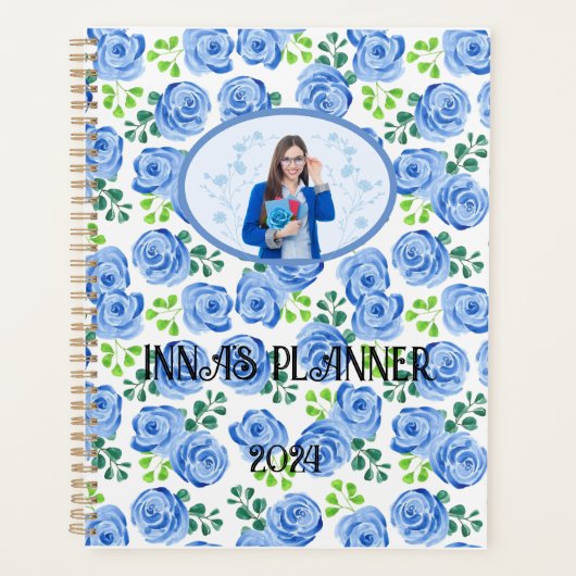Waterverf Blauw Roos Dream Art Planner (Voorkant)