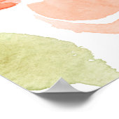 Waterverf blauw roos lijst achtergrond illustratie poster (Hoek)