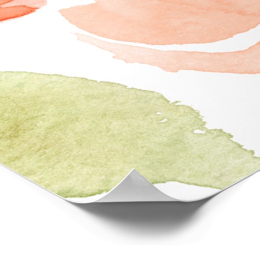 Waterverf blauw roos lijst achtergrond illustratie poster (Hoek)